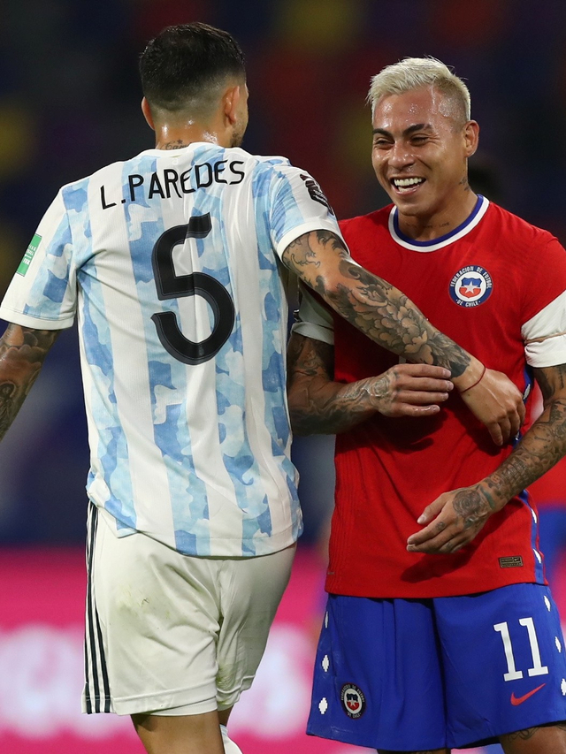 Pertandingan Kualifikasi Piala Dunia zona Amerika Selatan antara Argentina vs Chili di Estadio Unico, Santiago del Estero, Argentina Kamis (3/6). Foto: Agustin Marcarian/Reuters