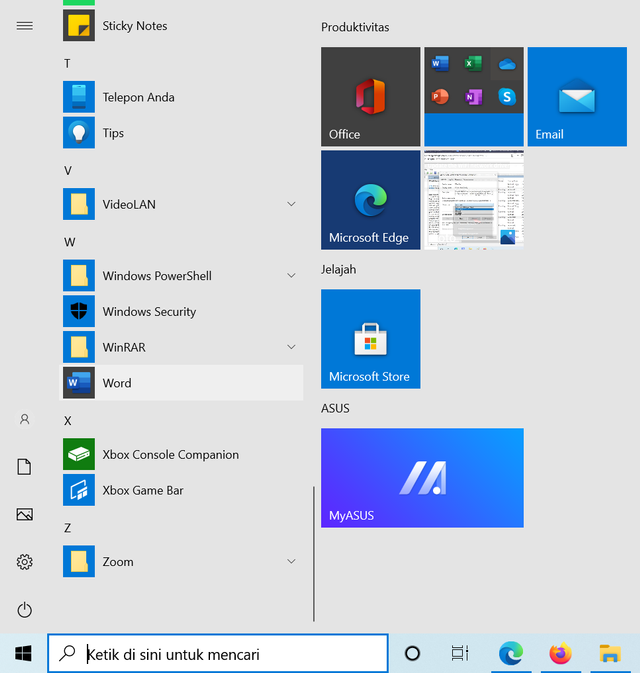 Cara Membuka Microsoft Word di Windows 10. Foto: Nada Shofura/kumparan