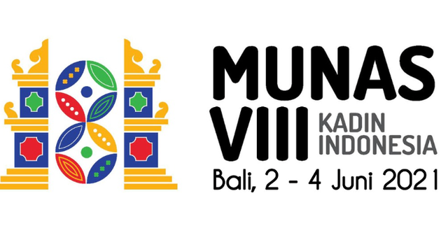 Logo Munas VIII Kamar Dagang Indonesia (Kadin) Bali tanggal 2-4 Juni 2021. (Sumber : Fungsionaris Kadin Indonesia)