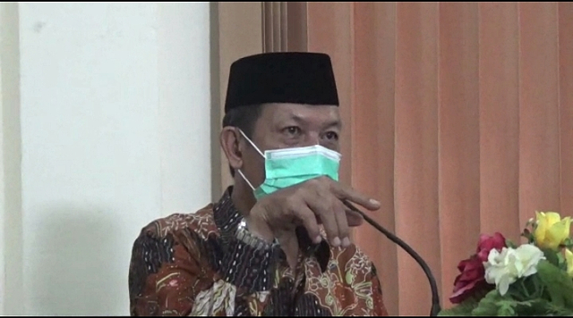 Kepala Kanwil Kementrian Agama (Kemenag) Provinsi Jambi, Muhammad, saat jumpa pers. (Foto: M Sobar Alfahri/Jambikita.id)