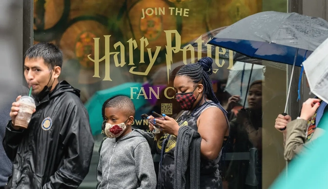 Toko pernak-pernik Harry Potter di New York. Foto: AFP/Angela Weiss