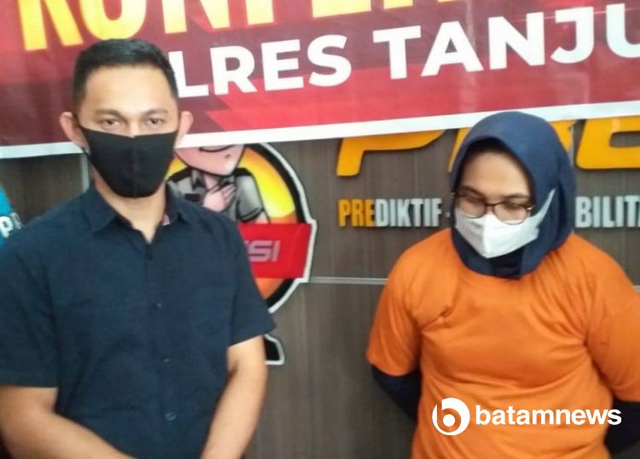 Vina Saktiani, oknum ASN Tanjungpinang yang jadi tersangka kasus penipuan. (Foto: Adi/batamnews)