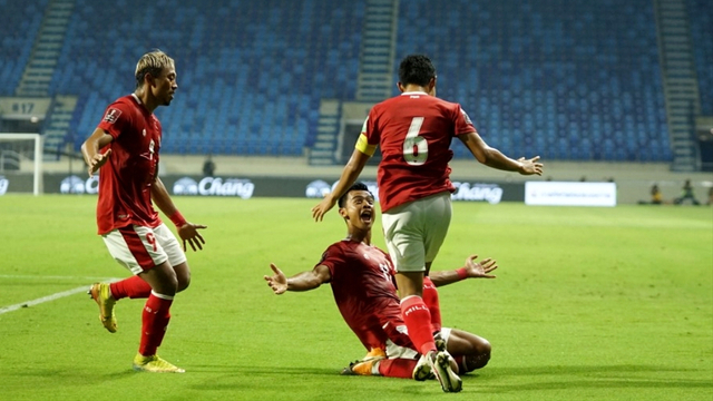 Pertandingan antara Indonesia melawan Thailand di Kualifikasi Piala Dunia 2022 berakhir imbang. Foto: PSSI