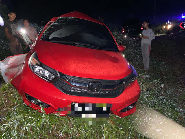 Mobil yang dikendarai Ariandi, saat insiden kecelakaan maut.