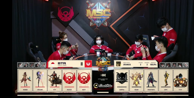 Suasana pertandingan mobile legends BTR vs Impunity KH. Foto: Dok. Istimewa