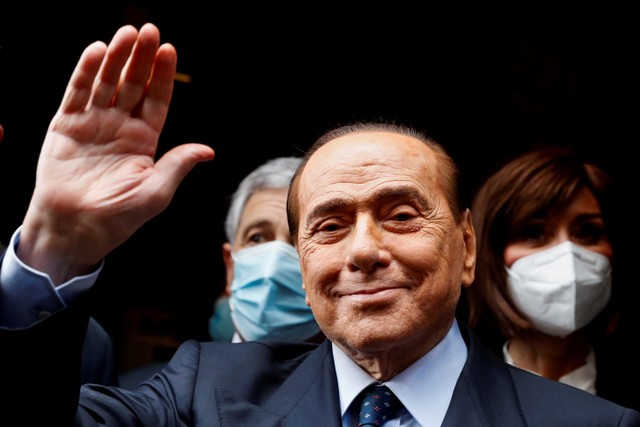 Mantan Perdana Menteri Italia sekaligus bos AC Monza, Silvio Berlusconi. Foto: Yara Nardi/REUTERS