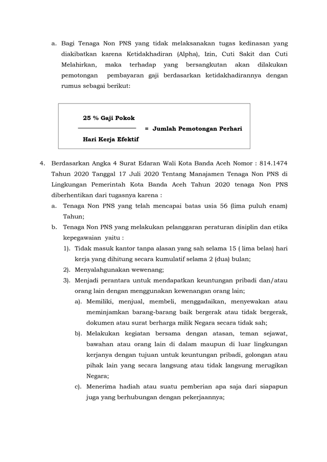 Cuti Sakit Dan Melahirkan Gaji Pegawai Non Pns Di Banda Aceh Dipotong 25 Persen Kumparan Com