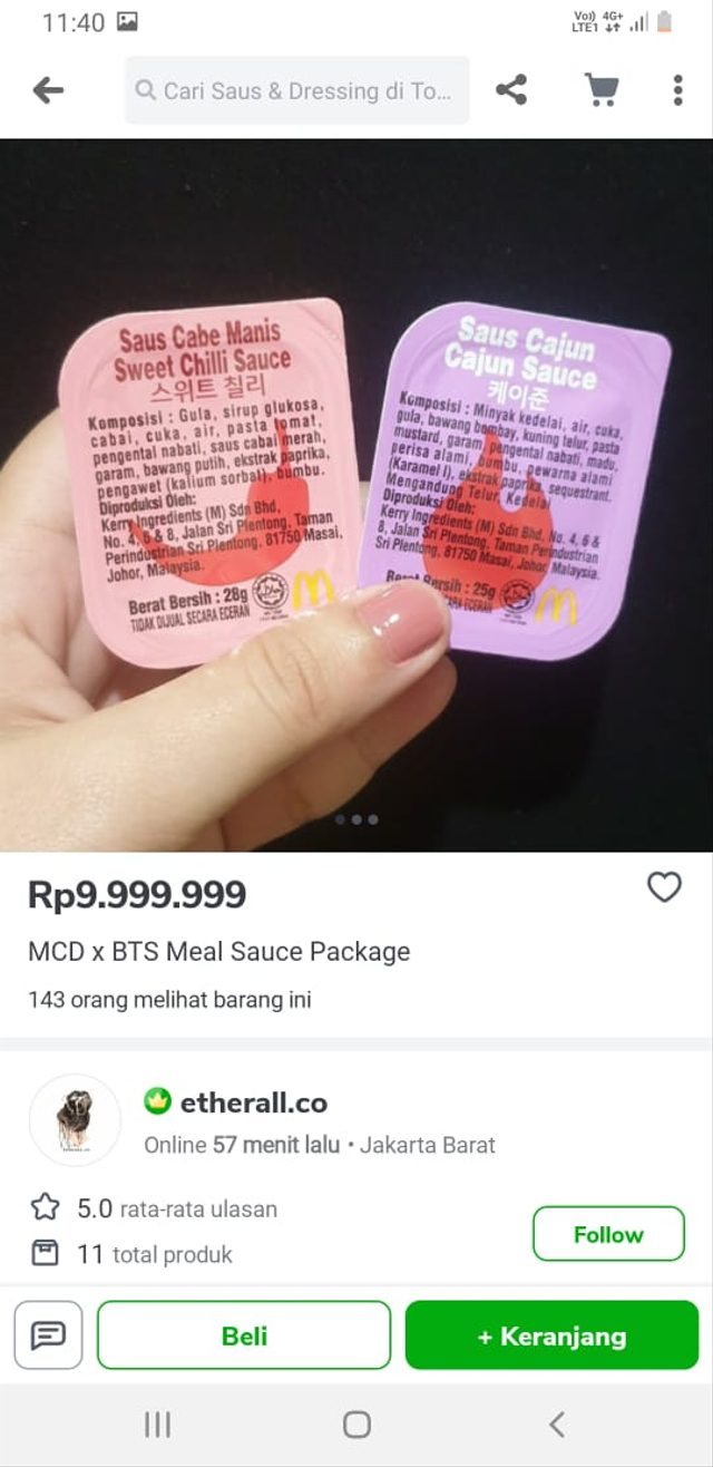 Heboh Bungkus BTS Meal Dijual di E-commerce, Harganya Tembus Rp 100 Juta (17357)