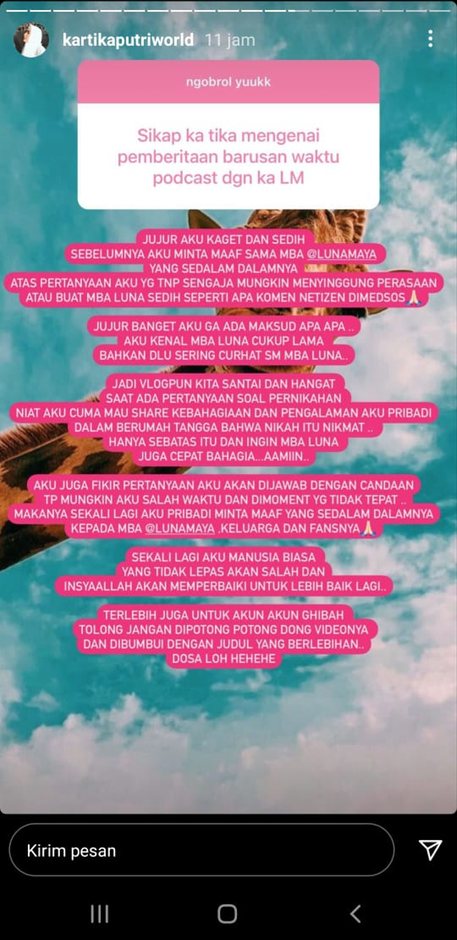 Dihujat karena Desak Luna Maya untuk Nikah, Kartika Putri: Aku Kaget dan Sedih (44923)