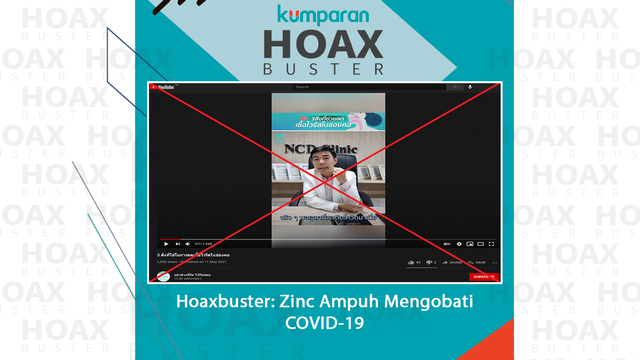 Hoaxbuster: Video Soal Zinc Diklaim Ampuh Mengobati Virus COVID-19 (43422)