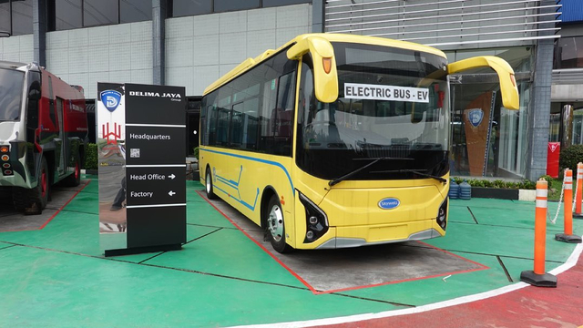 Bus listrik buatan karoseri Delima Jaya. Foto: dok. Delima Jaya