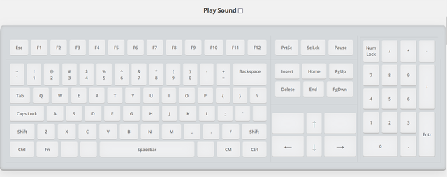 Tampilan Keyboard Test. Foto: Tangkapan layar website Keyboard Test