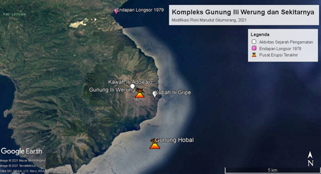 Pusat Erupsi Kompleks Gunung Api Di Indonesia Ini Berada Di Daratan Dan ...