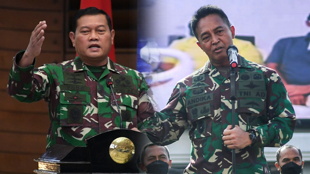 KSAL Laksamana TNI Yudo Margono dan KSAD Jenderal TNI Andika Perkasa. Foto: Dispen AL dan ANTARA FOTO