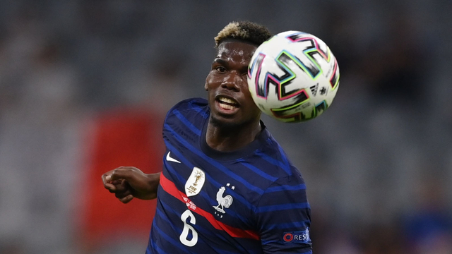 Paul Pogba dari Prancis beraksi pada pertandingan melawan Jerman di Euro 2020 di Arena Sepak Bola Munich, Munich, Jerman, 15/6. Foto: Pool via REUTERS