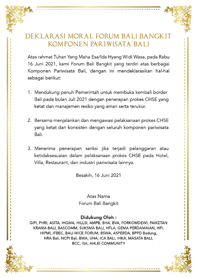 Dukung 'Bali Open Border', Komponen Pariwisata Doa Bersama di Pura Besakih (11937)
