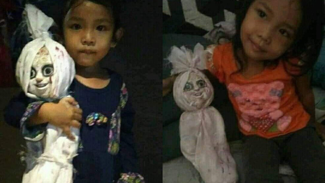 Alih-alih Barbie, Bocah Perempuan Ini Suka Main dan Tidur Sama Boneka Pocong (30959)