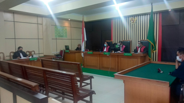 Sidang pembacaan tuntutan kasus perdagangan satwa dilindungi di Pengadilan Negeri Jambi/Yovy Hasendra
