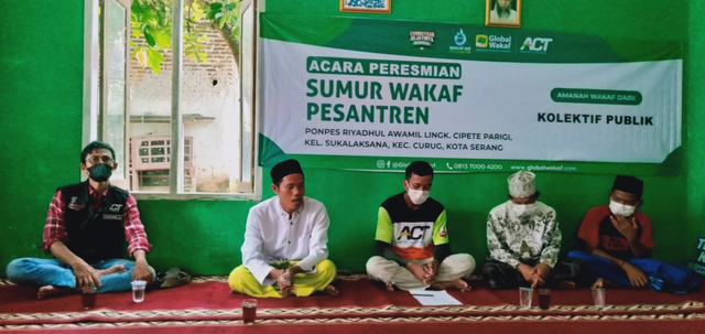 Peresmina sumur wakaf pesantren Riyadhul Awamil, Kamis (17/6)