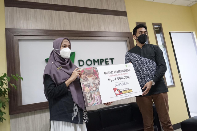 Donasi kemanusiaan dari Gokskin salurkan melalui Dompet Dhuafa yang berlangsung di Jakarta, (Jumat, 18/06). Sumber Dompet Dhuafa