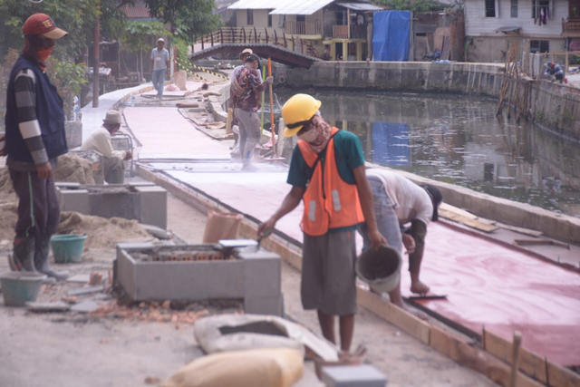 Pengerjaan Lebak Cindo. (Foto. Istimewa)