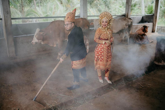 Viral: Bukan di Tempat Mewah, Pengantin Ini Pilih Foto Wedding di Kandang (41890)