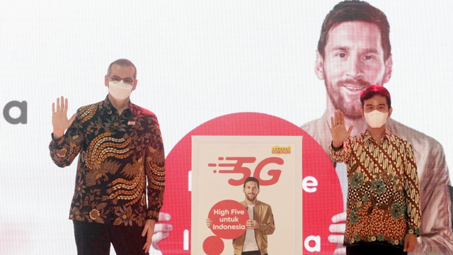 Indosat Ooredoo resmi meluncurkan komersialisasi 5G di Indonesia di Balai Kota Solo, Selasa (22/6). Foto: Dok. Indosat Ooredoo