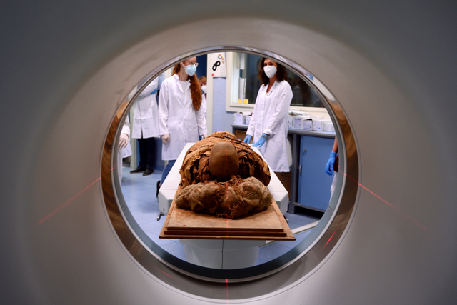 ilustrasi mumi di CT Scan. Foto: Flavio Lo Scalzo/REUTERS