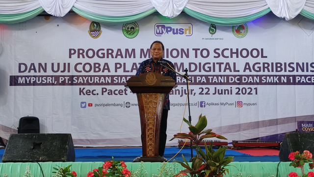 PT Pupuk Sriwidjaja (Pusri) Palembang melakukan uji coba platform digital agribisnis. (Foto. Istimewa)