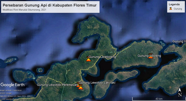 Apakah Gunung Api Lereboleng pernah Erupsi pada Tahun 2003? (37258)