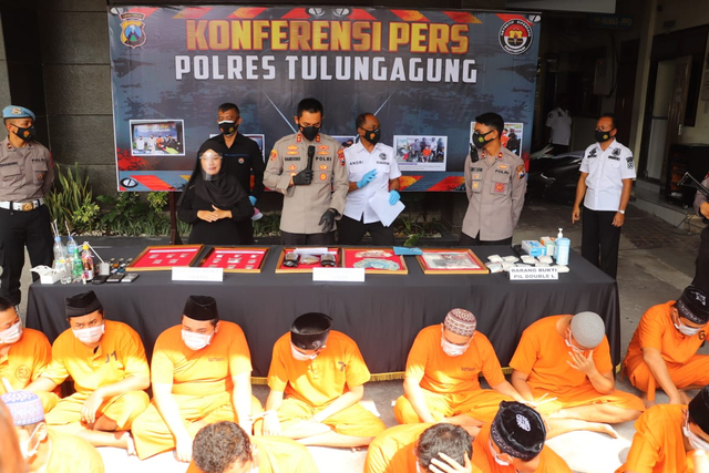 338 Gram Sabu, 104 Pelaku dan 86 Kasus Berhasil Diungkap Polres Tulungagung