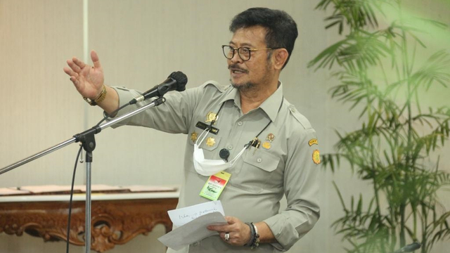 Mentan Syahrul Yasin Limpo saat melakukan kunjungan ke IPB. Foto: Kementan RI