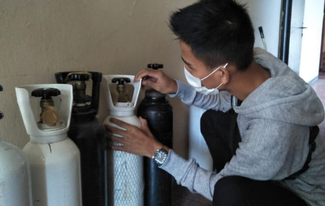 Penjualan tabung oksigen di sejumlah apotek di Kabupaten Cianjur Jawa Barat meningkat hingga 200 persen. Foto: Dok. Istimewa