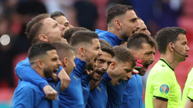 Momen Laga Italia vs Austria di babak 16 besar Euro 2020. Foto: Reuters/Carl Recine