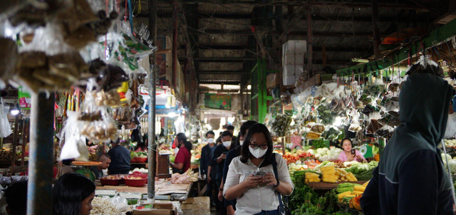 Kegiatan di salah satu pasar di Tarakan. Foto: dok. Grab Indonesia