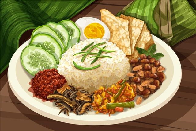 Ilustrasi makanan khas Sunda. Sumber: pikisuperstar/freepik