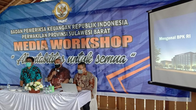 Media Workshop Badan Pemeriksa Keuangan (BPK) RI Perwakilan Sulawesi Barat. Foto: Awal Dion/SulbarKini