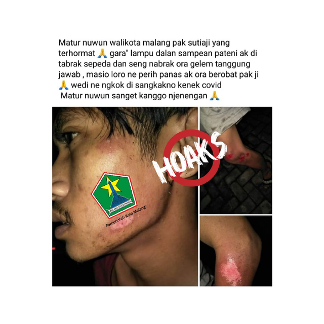 Postingan APU yang kemudian viral dan ternyata hoaks. Foto: Diskominfo Kota Malang