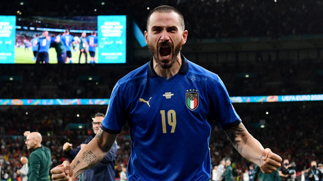 Leonardo Bonucci di Euro 2020. Foto: Justin Tallis/Reuters