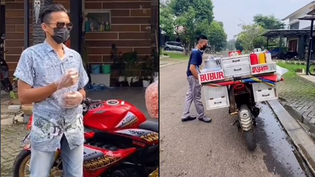 Viral Tukang Bubur Naik Motor Sport Sambil Jualan Keliling (611198)