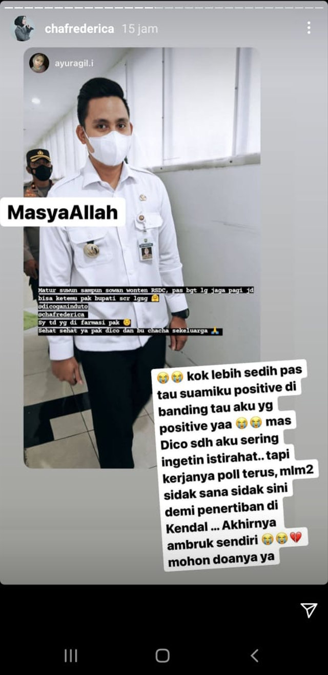 Chacha Frederica dan suami positif COVID-19.
