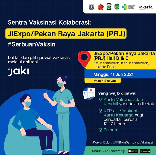 DKI Gelar Vaksinasi untuk 60 Ribu Orang di GBK dan JIExpo pada Minggu 11 Juli (2)