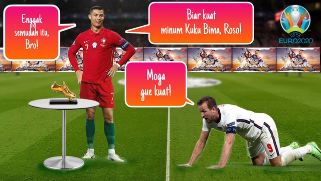 Perebutan Top Scorer Euro 2020: Meme Upaya Kane Menggeser Ronaldo (8359)