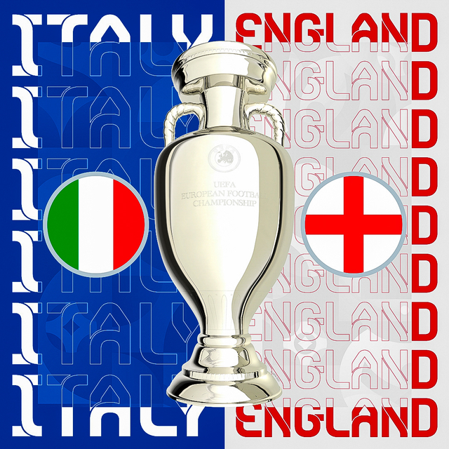 Laga Puncak Piala Eropa 2020 Itali Vs Inggris. (Sumber: Twitter @euro2020).