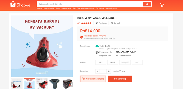 Tidur Bebas Tungau Pakai UV Bed Vacuum Cleaner, Harga Enggak Sampai Sejutaan (158341)