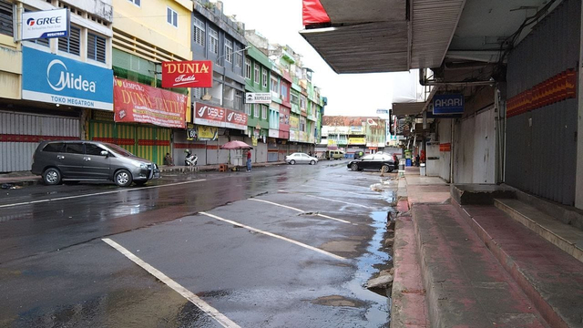 Sepinya Pasar Tengah Bandar Lampung, Senin(12/7). |Foto: Bella Sardio/Lampung Geh