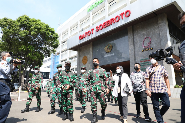 rumah sakit lapangan di RSPAD  Foto: Dispen TNI AD