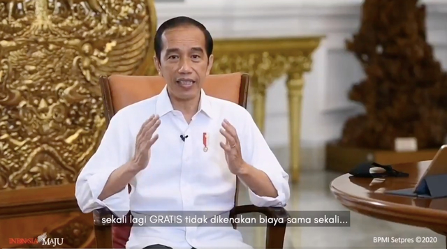 Presiden Jokowi pada 16 Desember 2020 menyatakan vaksin COVID-19 gratis bagi rakyat. Foto: Twitter/@jokowi
