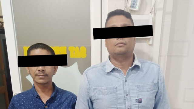 Dua pria yang ancam bakar Kantor Migas Aceh ditangkap. Foto: Dok. Istimewa