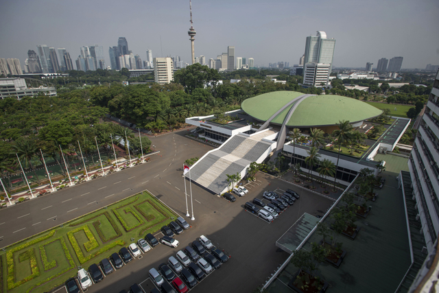 Suasana kompleks Parlemen, Senayan, Jakarta. Foto: ANTARA FOTO/Aditya Pradana Putra
